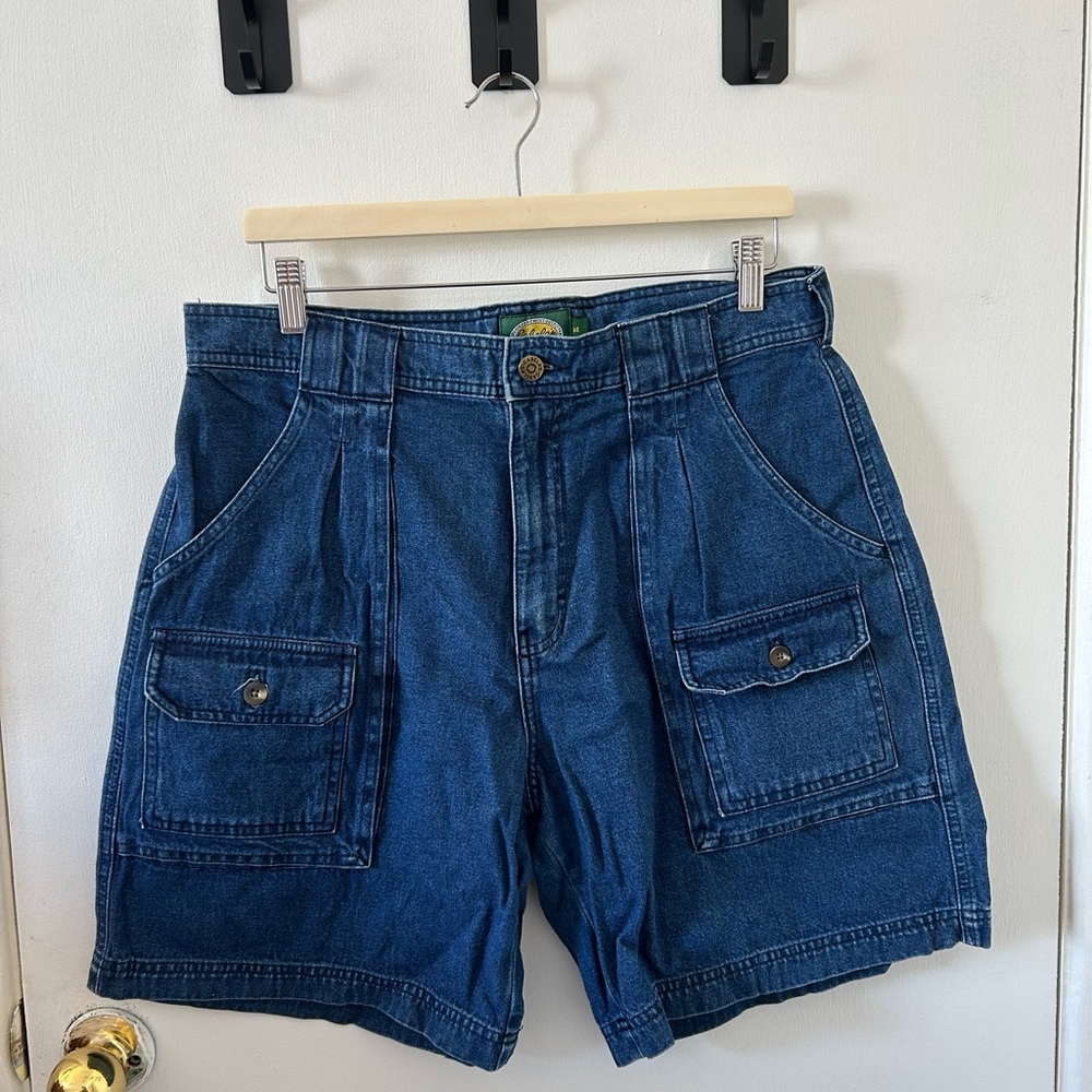 Vintage Denim Cargo Shorts